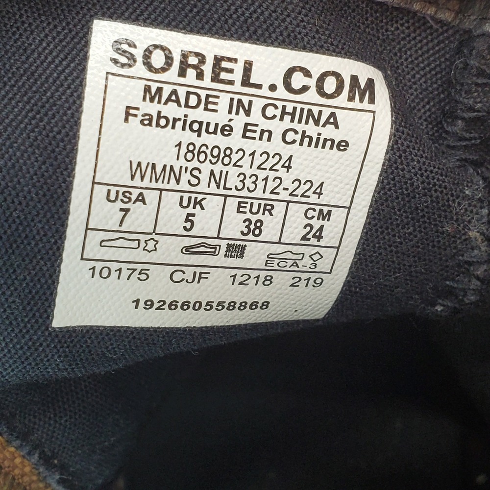 Sorel Phoenix Zip Waterproof Leather Suede Ankle Boots Wmn 7 City-Ready Gorpcore - Picture 8 of 11